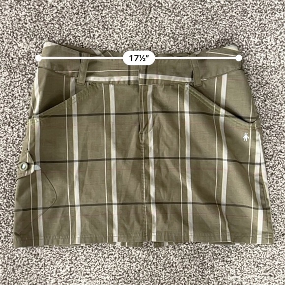 Smartwool Plaid Merino Wool Mini Skirt – Gorpcore Utility Outdoors Preppy - Picture 13 of 15